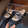 thumbnail image 4 of JDQJBZ Baby's First Walkers Moccasins Closed Toe Bow Princess Shoes for Infant Toddler Girl, 4 of 5
