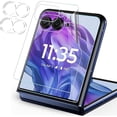 thumbnail image 1 of xixishop [2 +2 Pack for Motorola Razr 50/ Moto Razr 2024 Front Screen Protector and Camera Lens Protector, Flexible Film 3D Touch 9H Hardness Case Friendly., 1 of 1