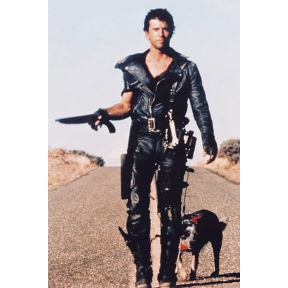 MovieMarket Mel Gibson Mad Max 2 Leather Outfit with Gun 24" x 36" Poster