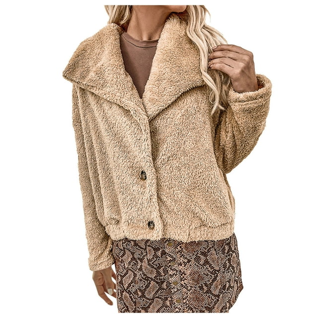 Ladies Workoffice Blazer Solid Color Fitted Suit Lapel Notched Elegant Cardigan Button Down Fashion Jacket Single Breasted Blouse Mid Length Leisure Outwear