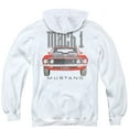 thumbnail image 3 of Ford Mustang 69 Mach 1 (Front Back Print) Adult Zipper Hoodie Sweatshirt White, 3 of 3