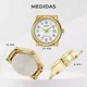 thumbnail image 3 of Reloj Casio Ltpv002 G-7b2 Mujer Fechador Pulsera Dorado Bisel Blanco Fondo Blanco LTP-V002G-7B2, 3 of 8