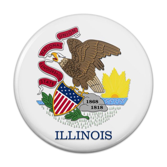Illinois State Flag Pinback Button Pin