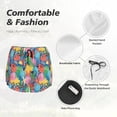 thumbnail image 4 of Bixox Women's Starfish And Algae pattern 2 in 1 Running Shorts - Lightweight Athletic Workout Gym Yoga Shorts Liner with Pockets - Medium, 4 of 5