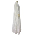 thumbnail image 6 of Miluxas Women's Long Sleeve Button Down Maxi Dress Loose Fit Cotton Linen Maxi Shirt Dress Casual Boho Beach Vacation Dress White, 6 of 7