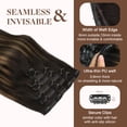 thumbnail image 4 of Extensiones de cabello con clip, cabello humano real, extensiones de cabello humano Remy con clip para mujeres, cabello, 4 of 5