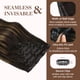 thumbnail image 4 of Extensiones de cabello con clip, cabello humano real, extensiones de cabello humano Remy con clip para mujeres, cabello, 4 of 5