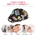 thumbnail image 6 of KLL Colorful Retro Tape Pattern Shower Cap & Bath Cap for Women,Reversible Oversized Waterproof Shower Caps for all Hair Lengths,Elastic Reusable Bathing Hair Cap, 6 of 6