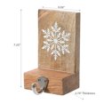 thumbnail image 3 of Maison Concepts Christmas Etched Wood Stocking Holder Snowflake (4.5L X 3.75W X 7.25H), 3 of 4