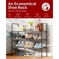 thumbnail image 5 of Sakugi 4-Tier Shoe Rack, Sturdy Shoe Organizer, Shoe Shelf Holds up to 20 Pairs of Shoes, Assembled Length 28 in, 5 of 7