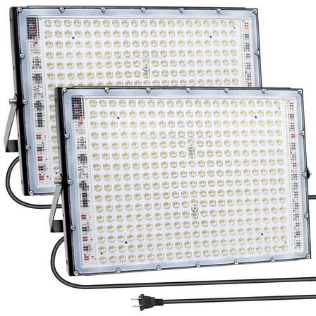 OUSIDE 2PCS 300W LED Flood Light IP65 Waterproof AC 220V Outdoor White Floodlight Spotlight LED Projector Refletor Garden Porch Courtyard Lamp