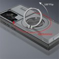 thumbnail image 3 of Rugged Shockproof Phone Cover for Samsung Galaxy S23 Ultra 5G 6.8", Built-in Slide Camera Protector with 360° Rotatable Ring Kickstand,Grey,For Galaxy S23 Ultra 5G, 3 of 8