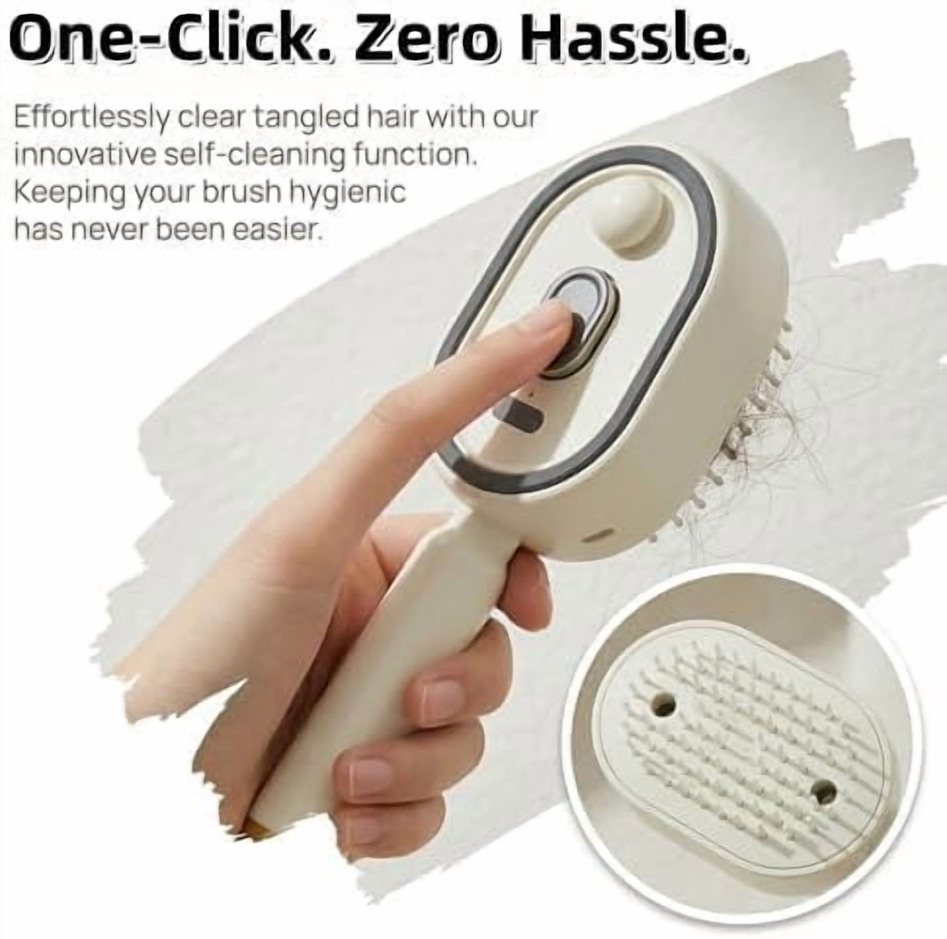 2026 New Electric Steam Brush, Electric Steam Brushs for Hair, 2 in 1 Misting Hair Brushes with Water Spray for Both Long and Short Hair, Reduce Frizz, Nourishes Hairs, Anti-Static (Purple)