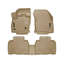 Husky Liners 98783 Weatherbeater Floor Mats Fit 2015-2024 Ford Edge - Front/2nd Seat - Tan