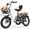 Pink, variant on ESKUTE Adult Electric Tricycle, Folding Step-Thru E-Trike with Removable Battery, 18" x 3.0" Fat Tires, Long Range 3-Wheel Electric Bicycle for Daily Riding UL2849, Black