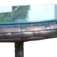 thumbnail image 5 of Patio Round Coffee Table With Glass Top - Pe And Metal, 21x21x21 Inch, Brown, Assembly Necessary Brown Outdoor Steel, Inches, & Water , Required, 5 of 6