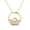 Yellow Plated Silver, variant on 4 MM Round Pearl Open Circle Wave 925 Sterling Silver Women Swirl Chain Necklace