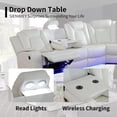 thumbnail image 5 of Golden Furniture White 3PCS Power Recliner Sofa Set, Corner Living Room Sofa Set, Corner Recliner Sofa Set, 5 of 8