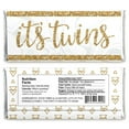 thumbnail image 2 of Big Dot of Happiness It's Twins - Candy Bar Wrapper Gold Twins Baby Shower Favors - Set of 24, 2 of 4