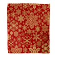thumbnail image 1 of NUDECOR Throw Blanket 58x80 Inches Pattern Christmas Snowflake Holiday Retro Snow Warm Flannel Soft Blanket for Couch Sofa Bed, 1 of 1