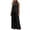 Black, variant on Pant Suits For Women, Durable Polyester Blend Sleeveless Mandarin Collar Button‑Down Two‑Piece Co‑Ord Outfit, S‑XXL, Plus Size Friendly, 1 Vest+1 Wide Leg Pant