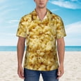 thumbnail image 4 of Mac N Cheese Hawaiian Shirts For Men, Summer Short-Sleeve Relaxed-Fit Button-Down Shirts Large, 4 of 9