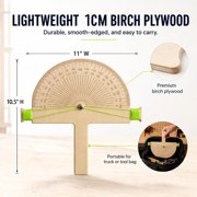 Wooden Angle Finder Tool, 0-180° Angle Measuring Tool for Woodworking with Laser Engraved Scale, Birch Wood Layout Tool for Carpenters, DIY Makers and Craftsmen