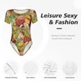 thumbnail image 6 of Easygdp Bright Mushrooms Women's One-Piece Swimsuit Slim Fit Crew Neck Bodysuit Athletic Swimwear with Concealed Buckle - Medium, 6 of 9