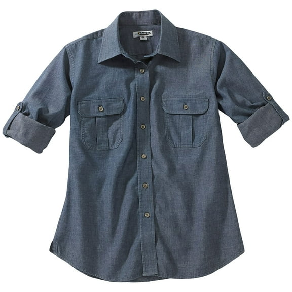 Edwards Garment Women's Roll Sleeve Button Shirts, Style 5298