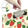 thumbnail image 4 of ALAZA Plastic Clipboard A4 Letter Size Decorative Clipboards for Students Women Men 9" x 12.5" Strawberry and Daisy Flower, 4 of 6
