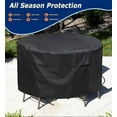 thumbnail image 5 of Round Patio Furniture Covers, 51" Dia Outdoor Furniture Covers, Waterproof Outdoor Table Cover, Fire Pit Cover Outdoor Round Table Dining Set Cover Anti-Fading Cover for Outdoor Furniture Set, 5 of 6