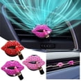 thumbnail image 3 of Puntoco Clearance Car Charm Air Clips, Crystal Lips Car Interior Accessories, Rhinestone Diamond Lipstick Car Bling Decorations, 3 of 3