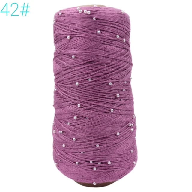 6 ply mercerized cotton thread + pearl hand woven pure cotton fine wool thread crochet thread bead thread DIY hand woven thread