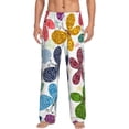 thumbnail image 2 of Kdxio Colorful Butterflies Print Men's Sleep Pajama Pant Lounge Pants with Pockets, 2 of 8
