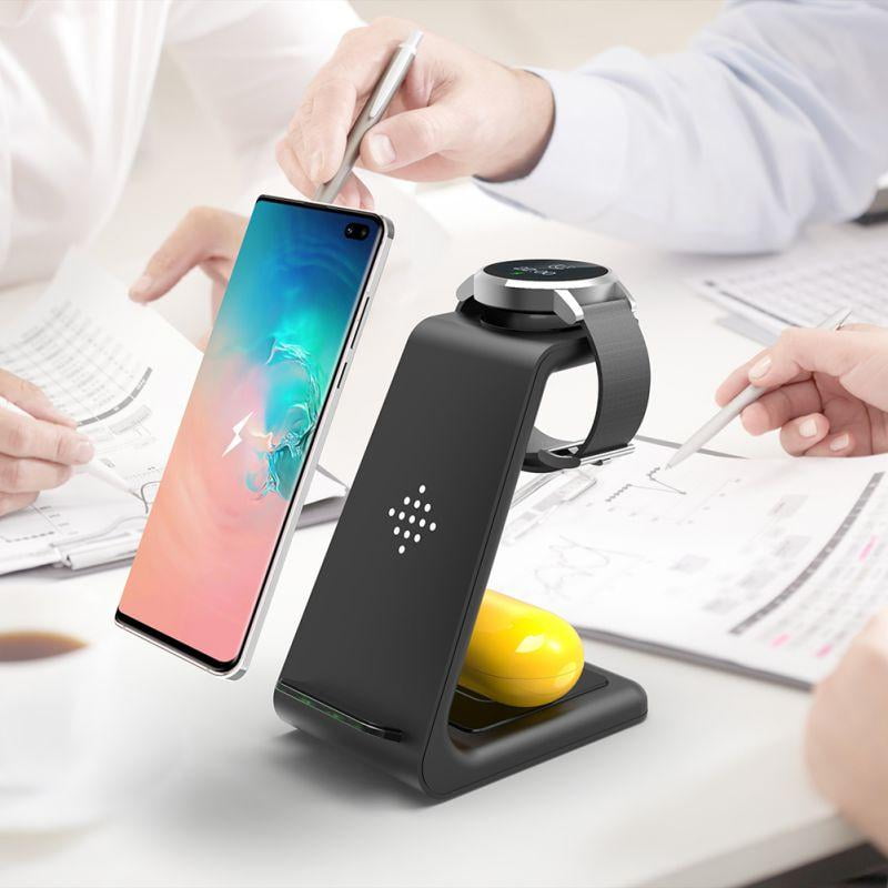 3 In1 10w Wireless Charging Station Charger For Smart Phone For Samsung Galaxy Watch Buds Walmart Com
