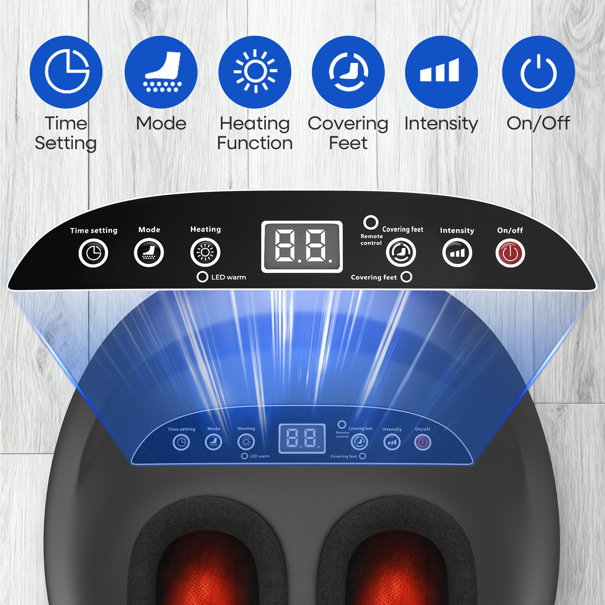Furnibear Shiatsu Foot Massager Machine with Heat, Rolling, Deep Kneading, Shiatsu Foot Massager,Birthday Christmas Gifts for Mom Dad Women Men