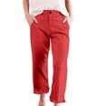 thumbnail image 2 of Women's Pants Business Casual Workwear Wide Leg Pants High Waisted Lightweight Cropped Trousers For Women Pantalones, 2 of 6