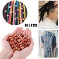 thumbnail image 3 of 100pcs Wooden Beads Large Hole Mixed For Macrame Jewelry Crafts G4W2, 3 of 9