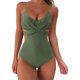 thumbnail image 2 of Bikini sin espalda con estampado de bloques de colores cómodo para mujer, traje de baño de una pieza, conjunto de ropa de playa OAVQHLG3B Store lin121212, 2 of 4