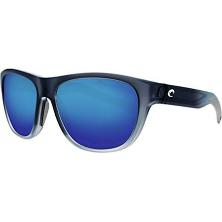 Costa Del Mar Men's Bayside Sunglasses, Bahama Blue/Blue Mirror Polarized-580G, 56 mm