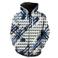 thumbnail image 3 of Sudadera con capucha y estampado 3D de bloques de color para hombre, sudaderas con gráficos coloridos, sudaderas informales de otoño de gran tamaño con capucha y manga larga con cremallera, 3 of 5