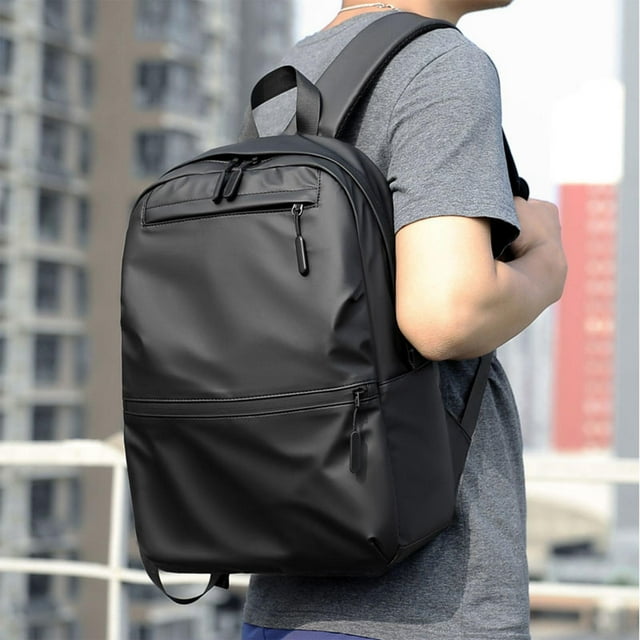 Mochila impermeable para computadora portátil, mochila liviana capacidad para hombre resistente al agua, para actividades al aire libre, Negro Hugo Mochila para hombre