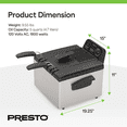 thumbnail image 6 of Presto Stainless Steel Dual Basket Pro Fry Immersion Element Deep Fryer 05466, 6 of 15