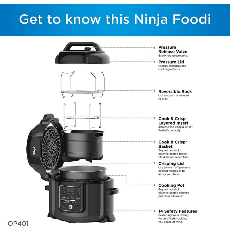 Ninja Foodi 8-Qt Deluxe XL 9-in-1 Pressure Cooker & Air Fryer