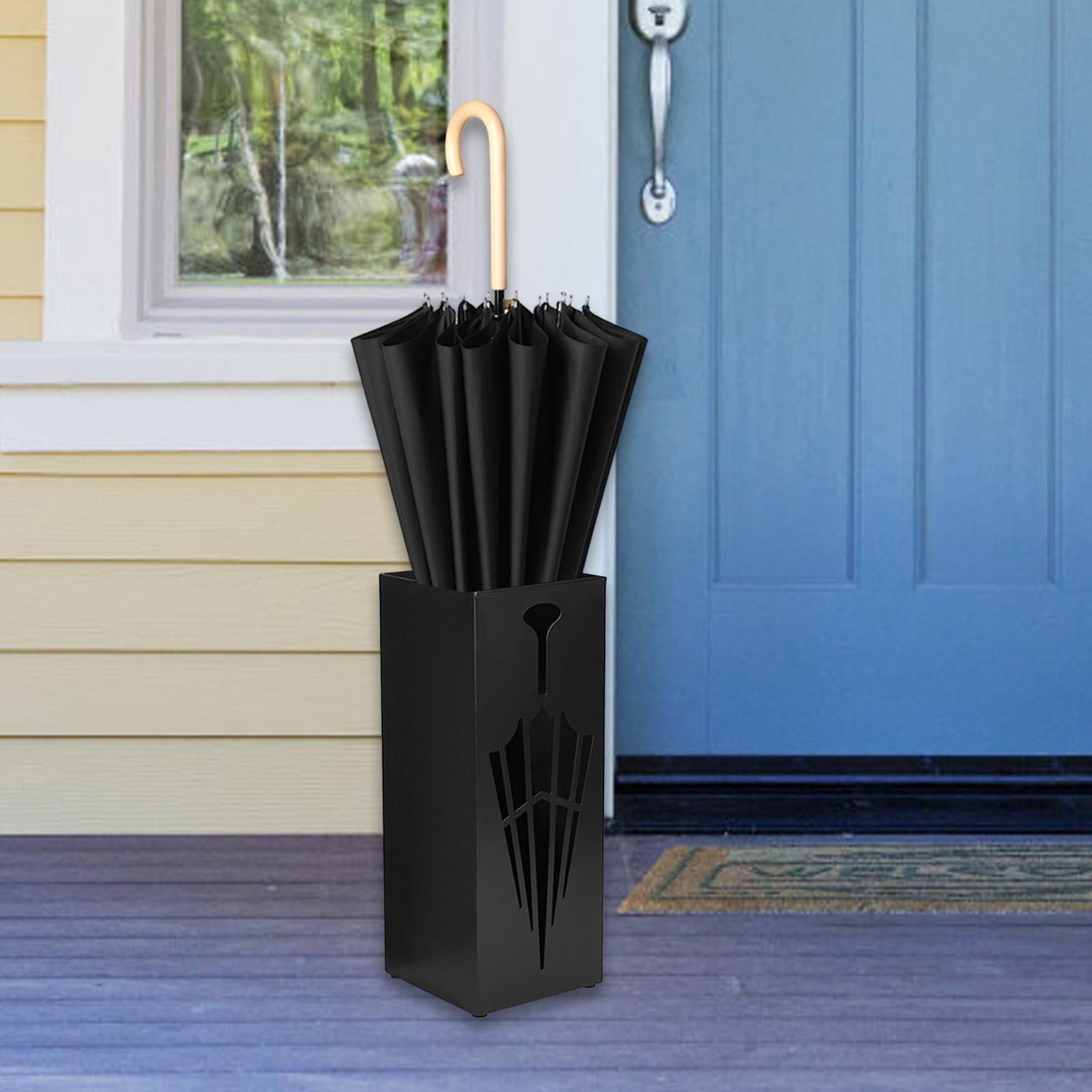 Fancyes Umbrella Holder Convenient Saver Box Umbrella Stand for Entryway Indoor Dorm black