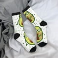 thumbnail image 5 of Picia Avocado with Glasses Print Athletic Socks for Men & Women – Cushioned Moisture-Wicking Crew Socks for Sports, Running, and Training, Soft & Breathable Size 5-11, 5 of 6