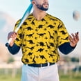 thumbnail image 5 of KLL Dinosaur for Men's Baseball Shirts,Short Sleeve Casual Shirts Button Down Shirt for Men Beach Summer Wedding Shirt-X-Large, 5 of 7