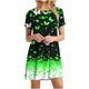 thumbnail image 1 of Vestido de Manga Corta para las Mujeres Casual Impreso Cuello Redondo, Vestido de las Señoras para la Primavera Y el Verano de Uso Diario, 1 of 9