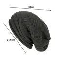 thumbnail image 6 of Tnobhg Unisex Fall Winter Hat Baggy Solid Color No Brim Knitted Elastic Soft Warm Regular Fit Washable Warm Cozy Windproof Women Men Cap Beanie, 6 of 8