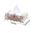 thumbnail image 4 of Attractive Fabric Tissue Box Cover for Most Standard Tissu-e Boxes, Vintage Lace Tissue Box Desktop Holder Decorative Dispense for House Office Car Dinner Table Modern, 4 of 8